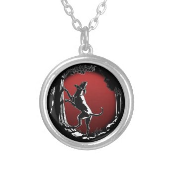 Hound Dog Necklace  Hunting Dog Art Jewelry Gifts by artist_kim_hunter at Zazzle