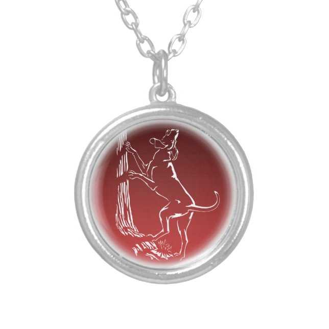 Hound Dog Necklace Hunting Dog Art Necklace Gifts (Front)