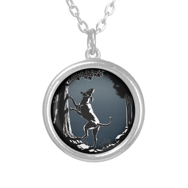 Hound Dog Necklace Hunting Dog Art Necklace Gifts (Front)