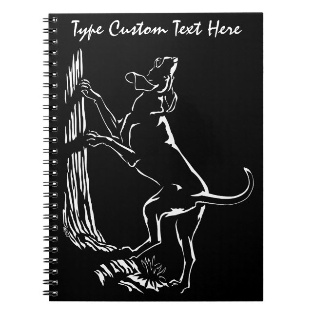 Hound Dog Notebook Personalized Hunting Dog Books (Front)