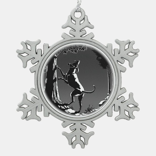 Hound Dog Ornament Coonhound Dog Art Decoration (Front)