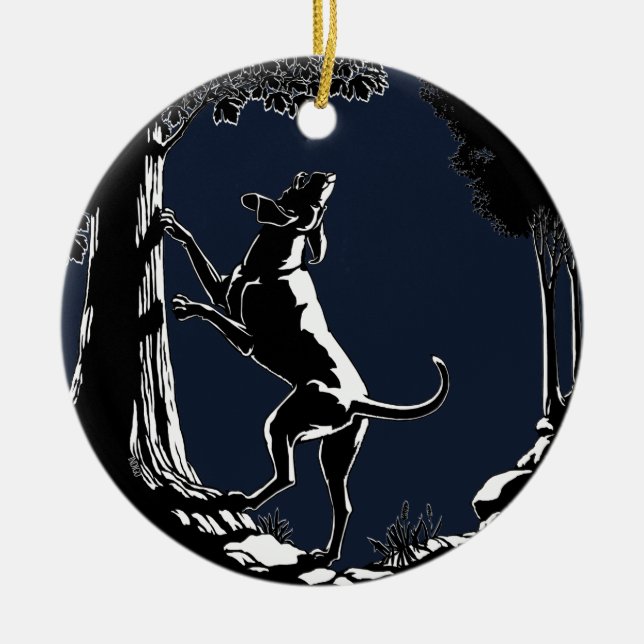 Hound Dog Ornament Hunting Dog Art Decoration (Front)