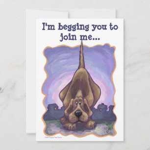 Hound Dog Party Center Invitation