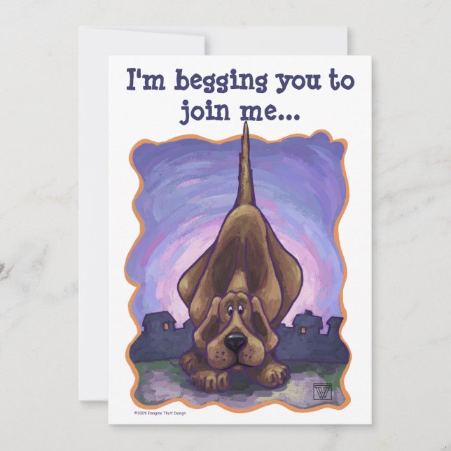 Hound Dog Party Center Invitation (Front)