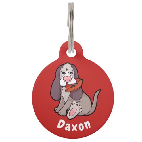 Hound dog personalized dog tag