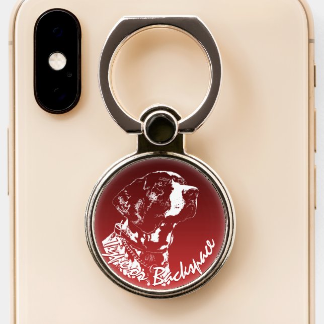 Hound Dog Phone Holder German Pointer Phone Grips (Close Up)