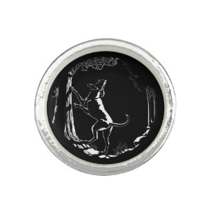 Hound Dog Rings Hunting Dog Art Jewelry Ring Gifts