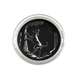 Hound Dog Rings Hunting Dog Art Jewelry Ring Gifts