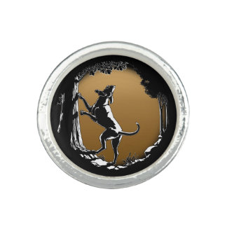 Hound Dog Rings Hunting Dog Art Jewelry Ring Gifts