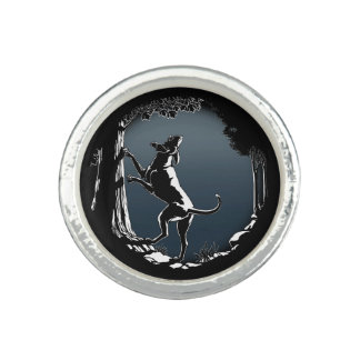 Hound Dog Rings Hunting Dog Art Jewelry Ring Gifts
