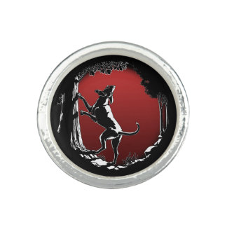 Hound Dog Rings Hunting Dog Art Jewelry Ring Gifts