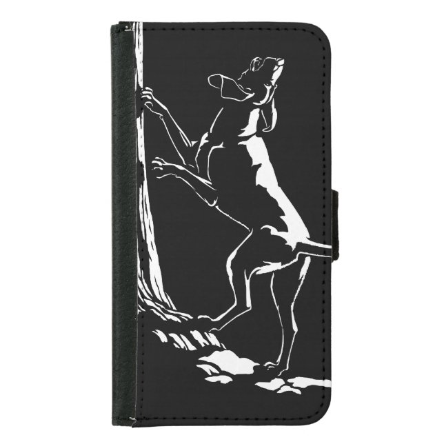 Hound Dog Samsung Wallet Hunting Dog Phone Case (Front)