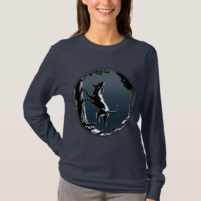 Hound Dog Shirt Women's Hunting Dog Lover Shirt (Front)