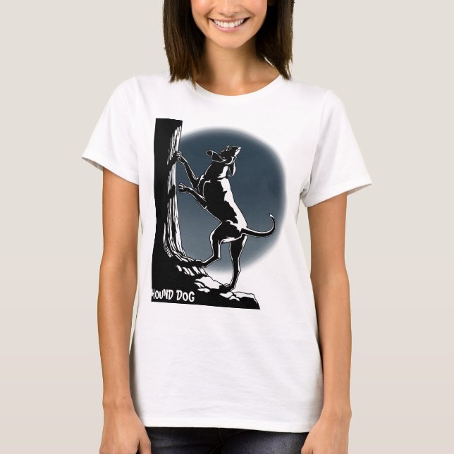 Hound Dog Shirt Women's Hunting Dog Lover Shirt (Front)