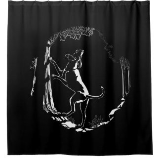 Hound Dog Shower Curtain Coonhound Hunting Dog
