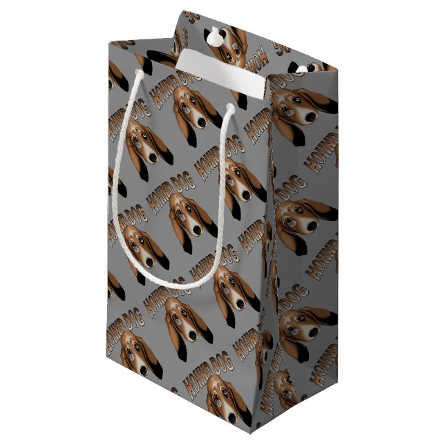 Hound Dog Small Gift Bag (Front Angled)