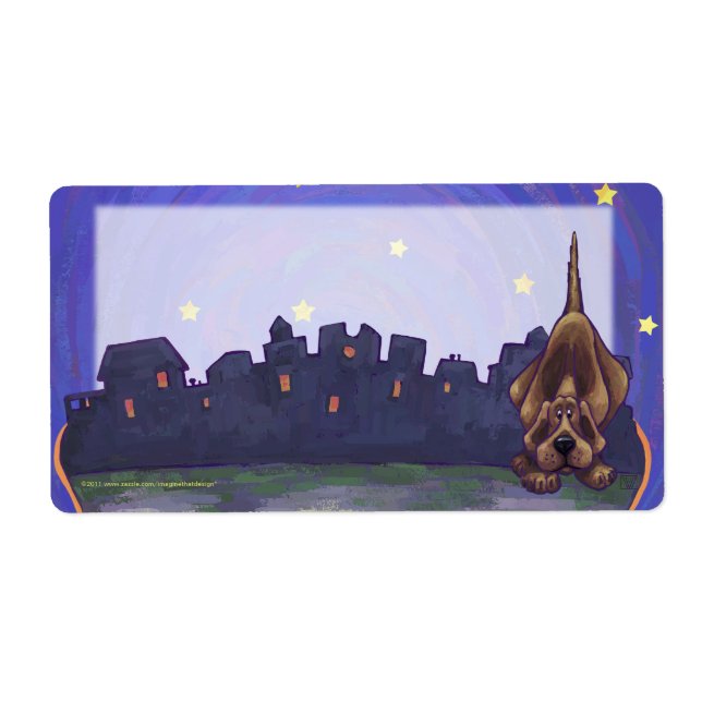 Hound Dog Stationery Label (Front)