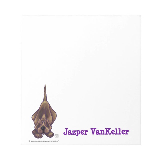 Hound Dog Stationery Notepad (Front)