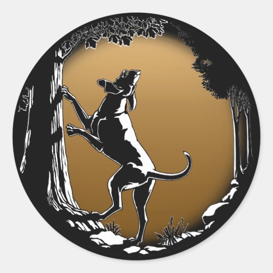 Hound Dog Stickers Hunting Dog Art Stickers