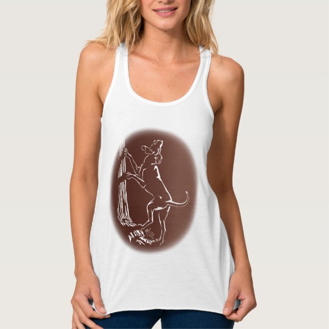 Hound Dog Tank Top Shirt Women's Hunting Dog Shirt (Front)