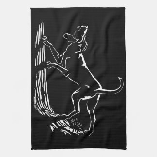 Hound Dog Towel Hunting Dog Art Tea Towel