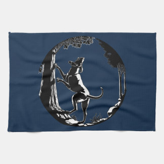 Hound Dog Towel Hunting Dog Art Tea Towel