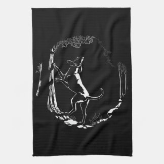 Hound Dog Towel Hunting Dog Art Tea Towel
