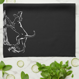 Hound Dog Towel Hunting Dog Art Tea Towel