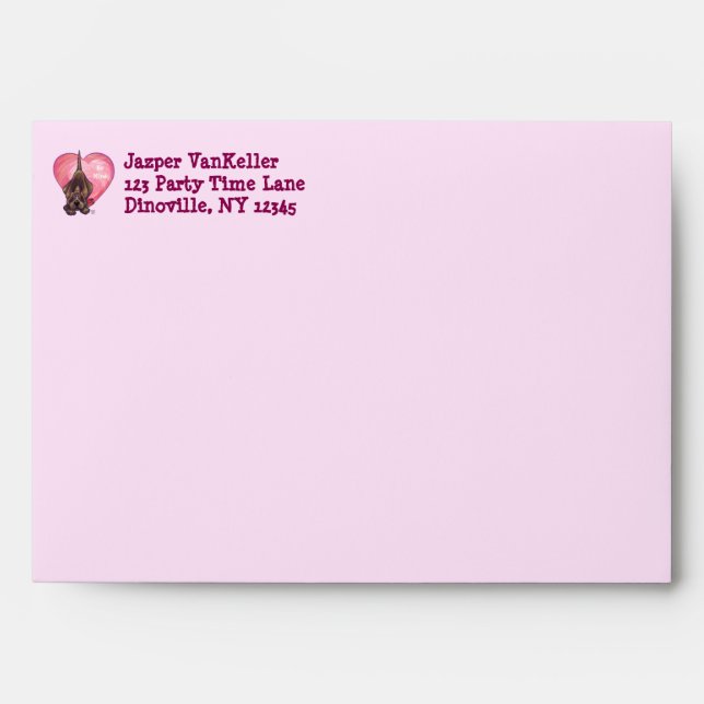 Hound Dog Valentine's Day Envelope (Front)