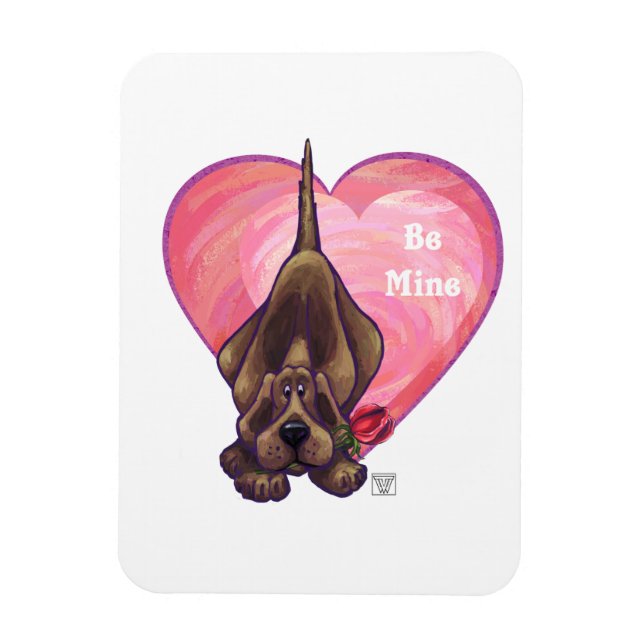 Hound Dog Valentine's Day Magnet (Vertical)