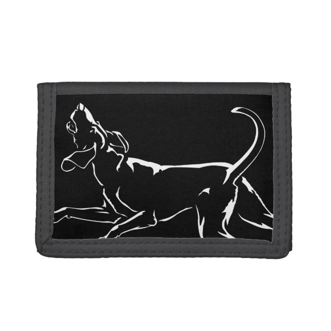 Hound Dog Wallet Cool Hunting Dog Art Wallet Gifts (Front)