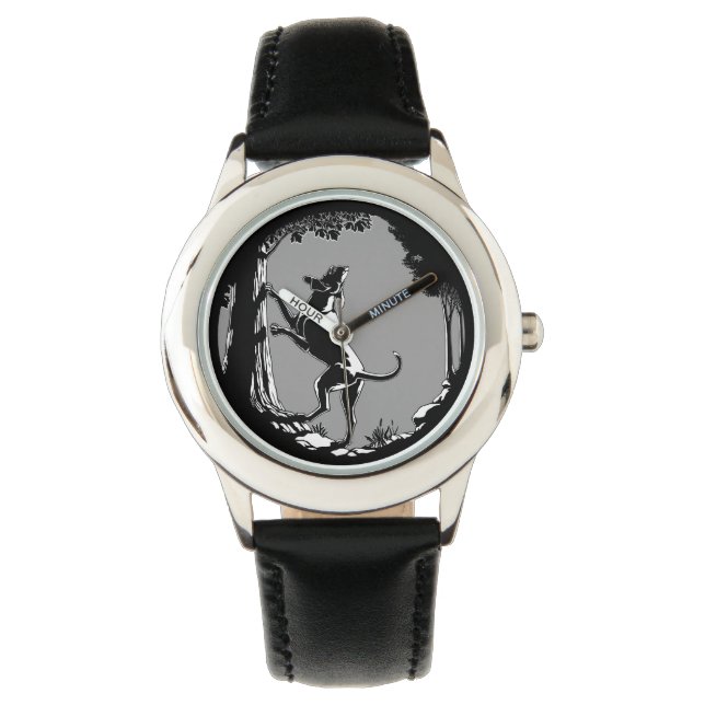 Hound Dog Watch Kid's Hunting Dog Art Wrist Watch (Front)
