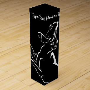 Hound Dog Wine Box Custom Hunting Dog Art Wine Box
