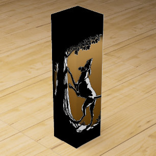 Hound Dog Wine Box Custom Hunting Dog Art Wine Box