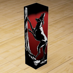 Hound Dog Wine Box Custom Hunting Dog Art Wine Box