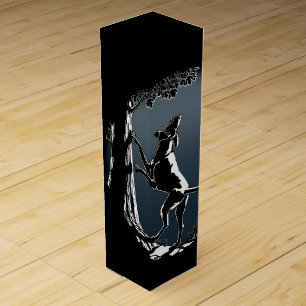Hound Dog Wine Box Custom Hunting Dog Art Wine Box