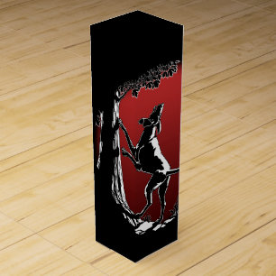 Hound Dog Wine Box Custom Hunting Dog Art Wine Box