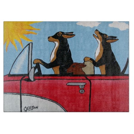 Hound Dogs Cruising Cutting Board