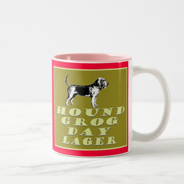 Hound Grog Day Gold Lager Two-Tone Coffee Mug (Right)