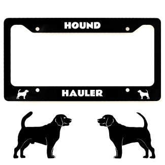 Hound Hauler Male and Female Dog Silhouettes Black