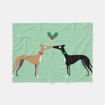 Hound Kiss Fleece Blanket by ClaudianeLabelle at Zazzle