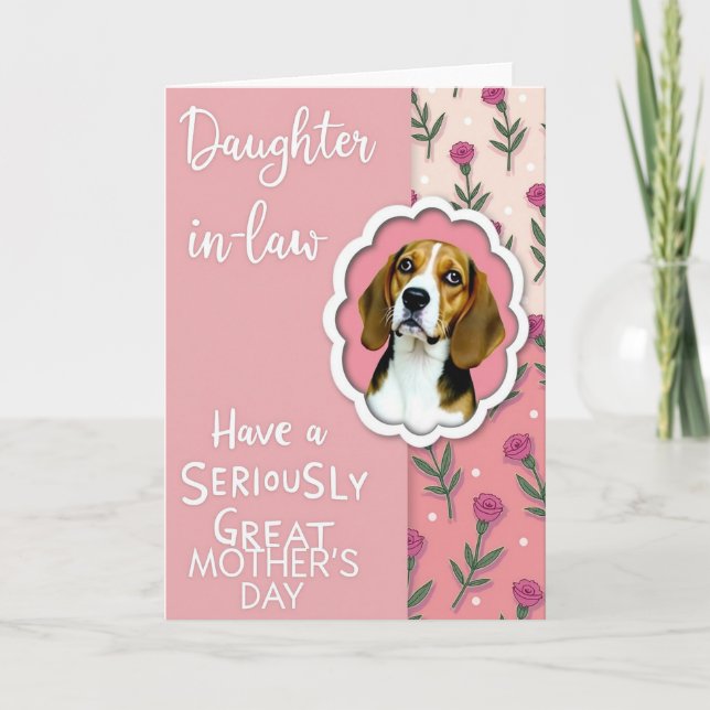 Hound Portrait Mothers Day Card (Front)