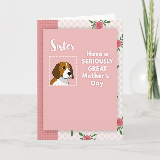 Hound Sisters Day Greeting Card (Front)