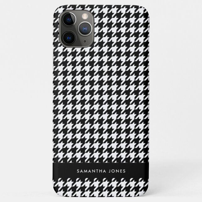 Hounds Tooth Personalized Case-Mate iPhone Case (Back)