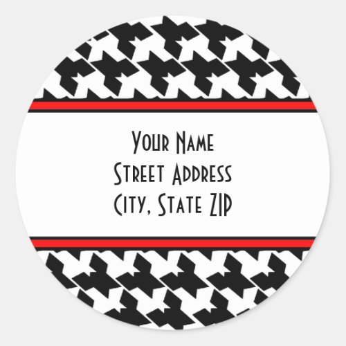 Houndstooth Address Label