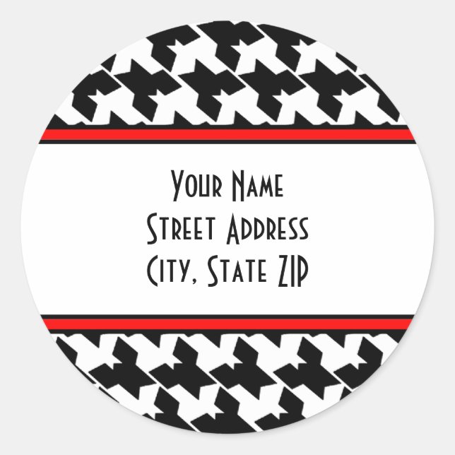 Houndstooth Address Label (Front)
