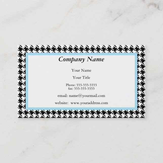 Houndstooth Appointment Reminder Card (Front)