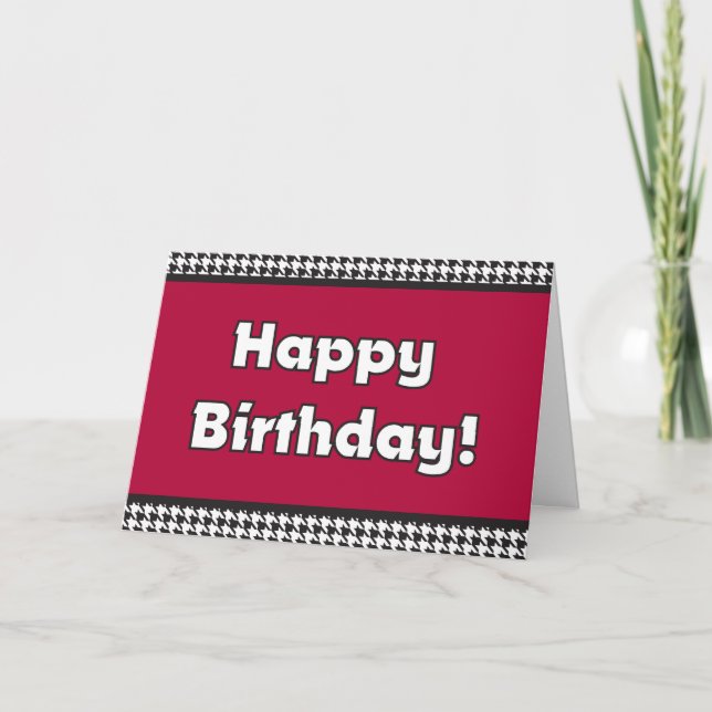 Houndstooth Birthday Card (Front)