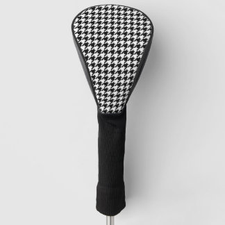 Houndstooth Black and White Golf Head Cover