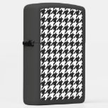 Houndstooth, Black And White Zippo Lighter at Zazzle